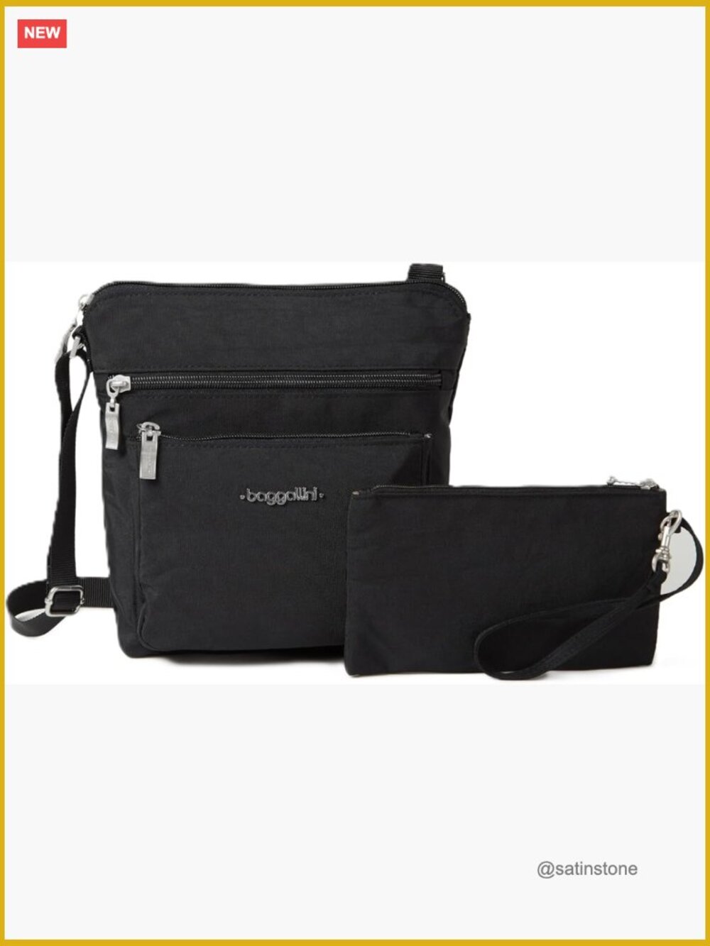 Lightweight Nylon Water-resistant Travel Crossbody Bag with RFID Protection